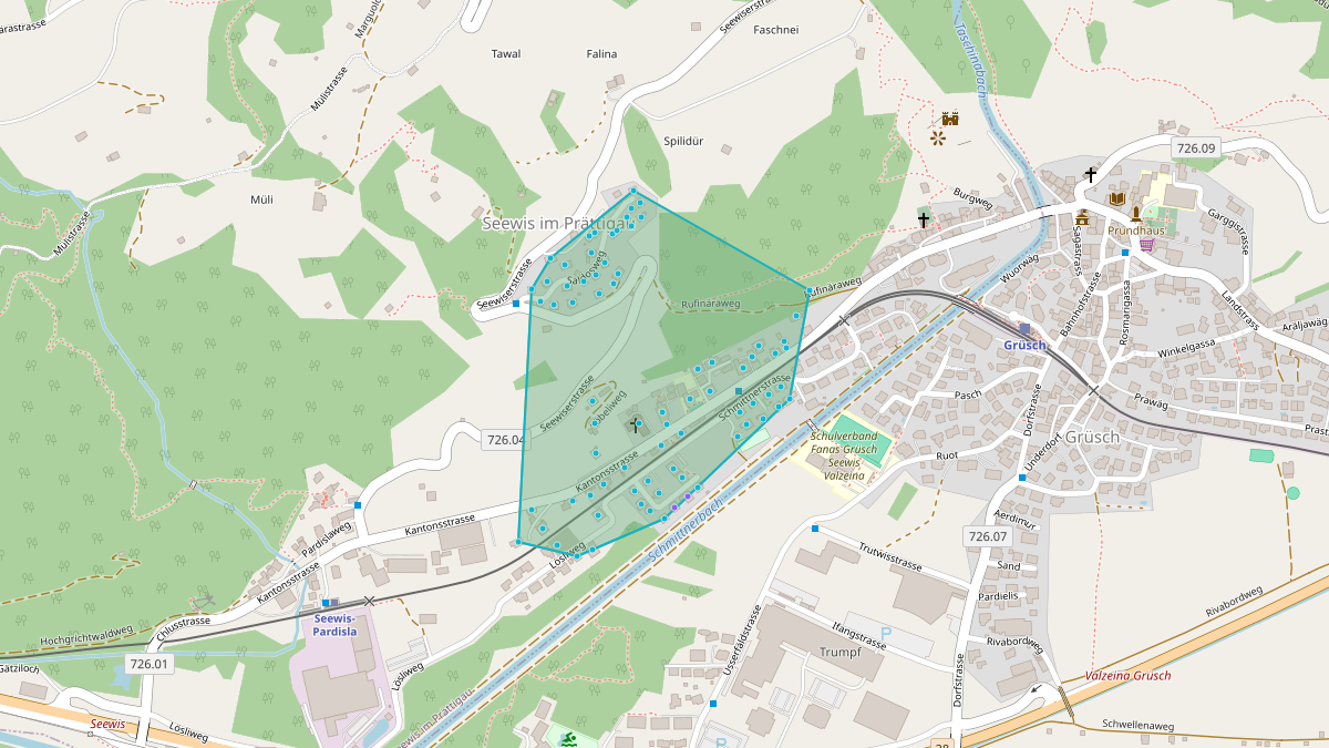 LEG Seewis im Prättigau (GR) – Quartier Trafokreis Schmittnerstrasse 59