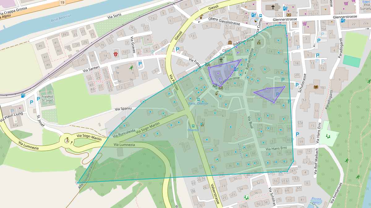 LEG-Potenzial-Karte von Quartier-LEG Städtli Ilanz