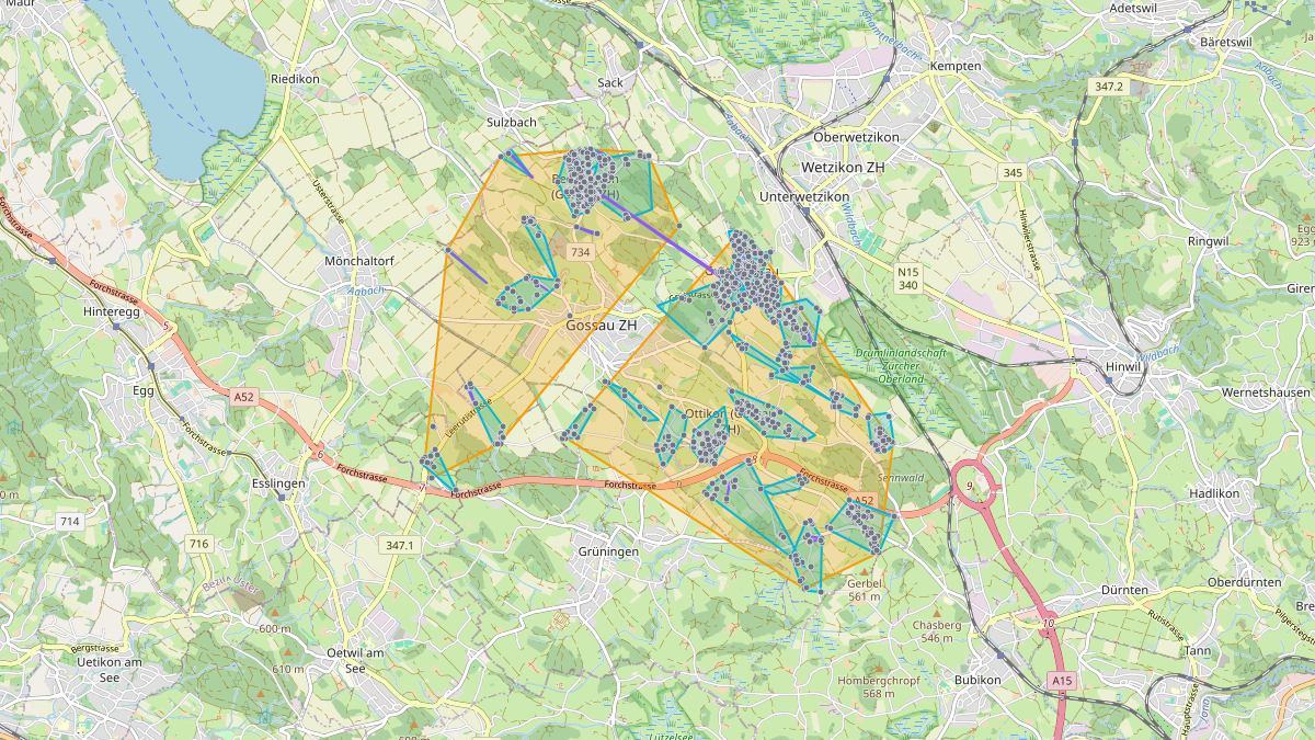 LEG-Potenzial-Karte von LEG Gossau (ZH)